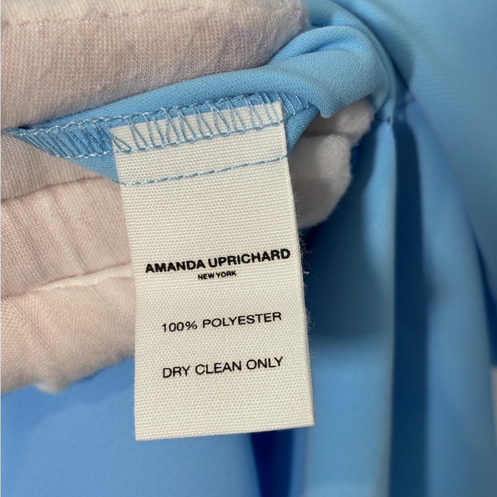 Amanda Uprichard Revolve Queen Pacific Blue Halter Neck Slit Sheath Gown Small - Picture 9 of 9